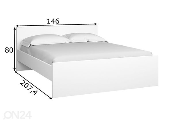 Кровать Naia 140x200 cm размеры