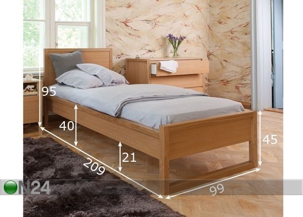 Кровать NewEst Bed Single 90x200 cm размеры
