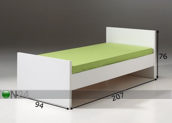 Кровать Nixon 90x200 cm размеры