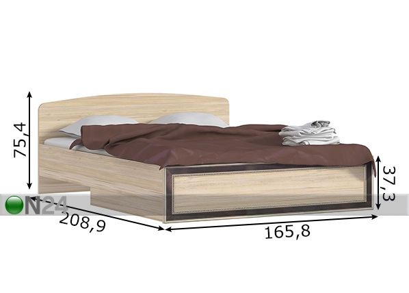 Кровать Peking 160x200 cm (дно кровати + ящик) размеры