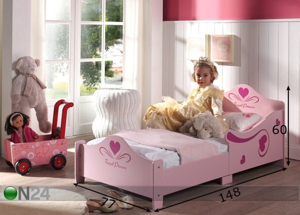 Кровать Princess Junior 70x140 cm размеры