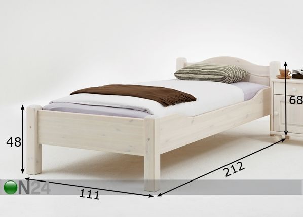 Кровать Roja 100x200 cm размеры