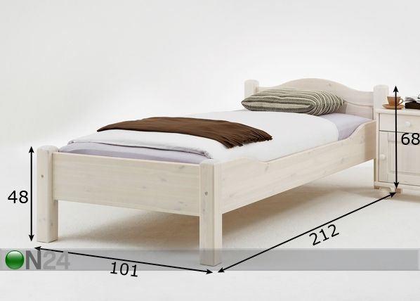 Кровать Roja 90x200 cm размеры