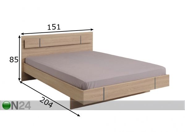 Кровать Romy 140x200 cm размеры