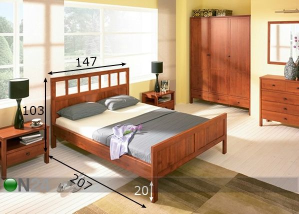 Кровать Rosso 140x200 cm размеры