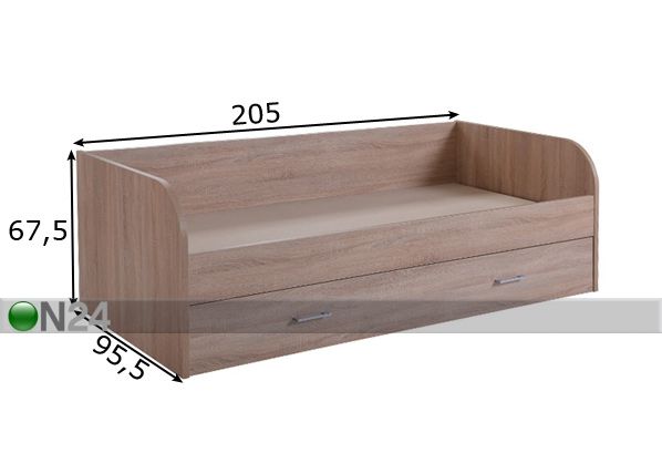Кровать Samac 90x200 cm размеры