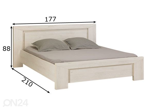 Кровать Sarlat 140x200 cm размеры