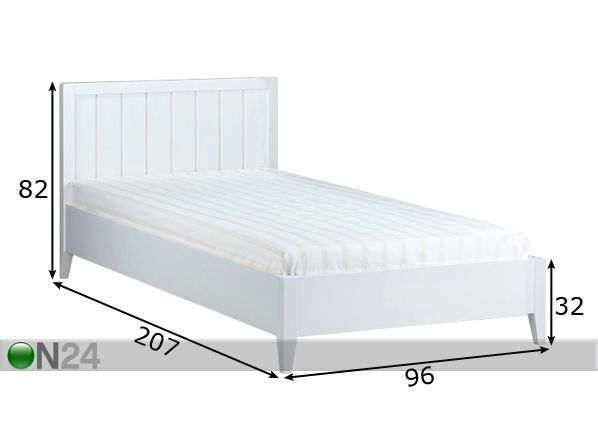 Кровать Skone берёза 90x200 cm размеры