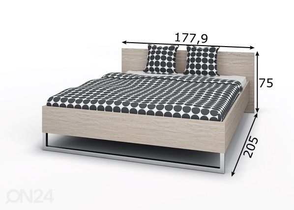 Кровать Style + матрас Inter Bonnel 160x200 cm размеры