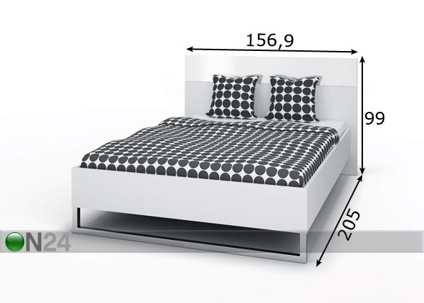 Кровать Style 140x200 cm размеры