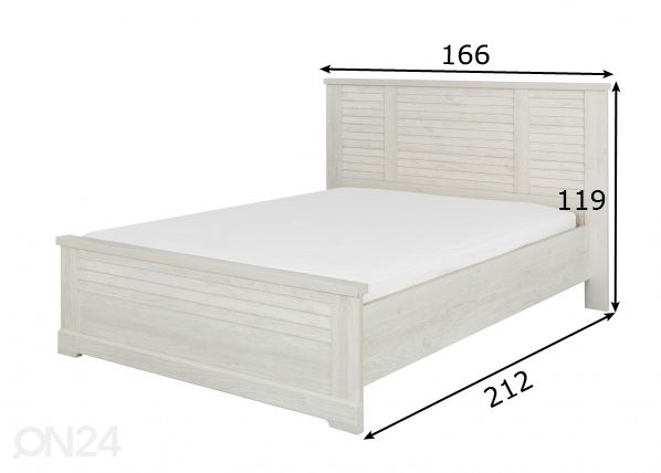 Кровать Thelma 140x200 cm размеры