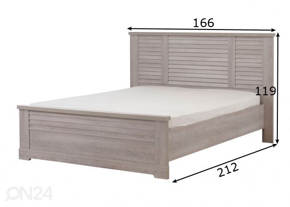 Кровать Thelma 140x200 cm размеры