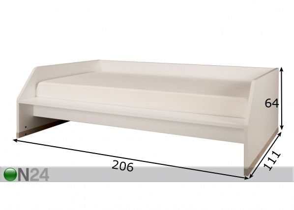 Кровать Tiago 90x200 cm размеры