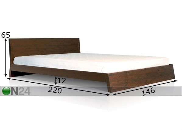 Кровать Tong берёза 140x200 cm размеры
