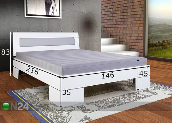 Кровать Valencia + матрас 140x200 cm размеры