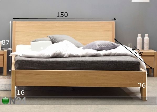 Кровать West 140x200 cm размеры