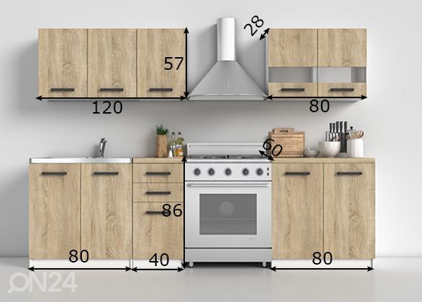 Кухонная мебель 200 cm размеры