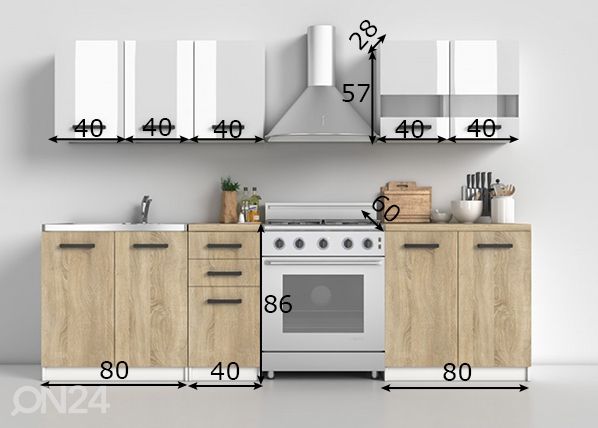 Кухонная мебель 200 cm размеры