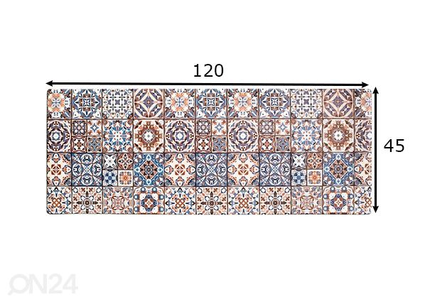 Кухонный ковер Comfort 45x120 cm, tile размеры
