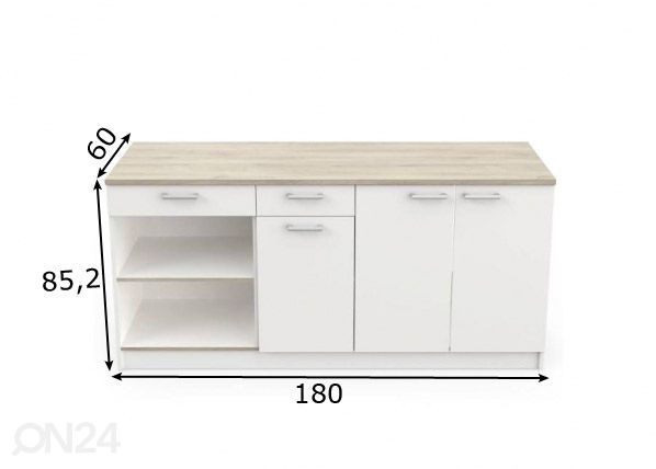 Кухонный шкаф / миникухня Cooking 180 cm размеры