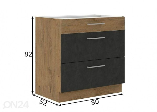 Кухонный шкаф (нижний) 80 cm размеры
