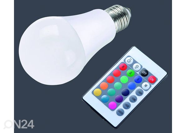 Лампочка LED "белая + цветная" + пульт, в комплекте 3 шт.
