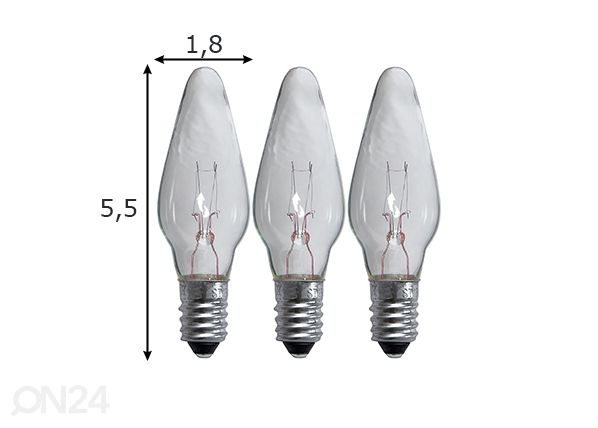 Лампочки Е10 3 Вт (3т) размеры