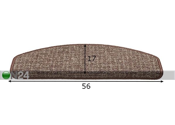 Лестничный коврик для ступеньки Imola 17x56 cm