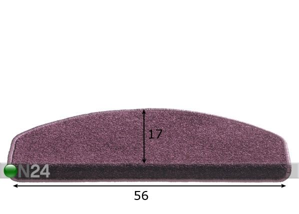 Лестничный коврик для ступеньки Livorno 17x56 cm