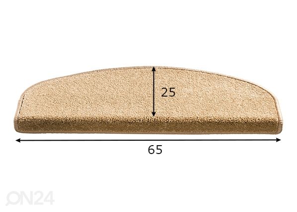 Лестничный коврик для ступеньки Livorno 25x65 cm размеры