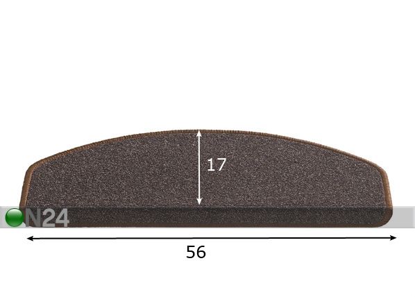 Лестничный коврик для ступеньки Palermo 17x56 см размеры
