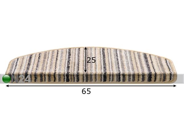 Лестничный коврик для ступеньки Relax 25x65 cm размеры