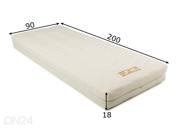 Матрас Madrazzi memory foam 90x200x18 cm размеры