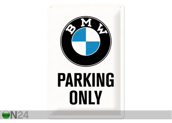 Металлический постер в ретро-стиле BMW Parking only 20x30 cm