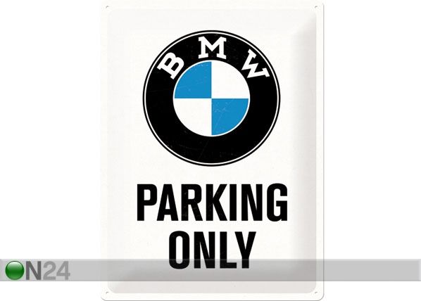 Металлический постер в ретро-стиле BMW Parking Only 30x40cm
