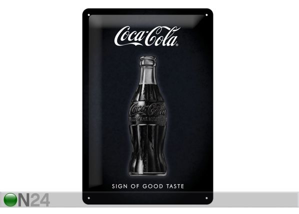 Металлический постер в ретро-стиле Coca-Cola Sign of good taste 20x30 cm
