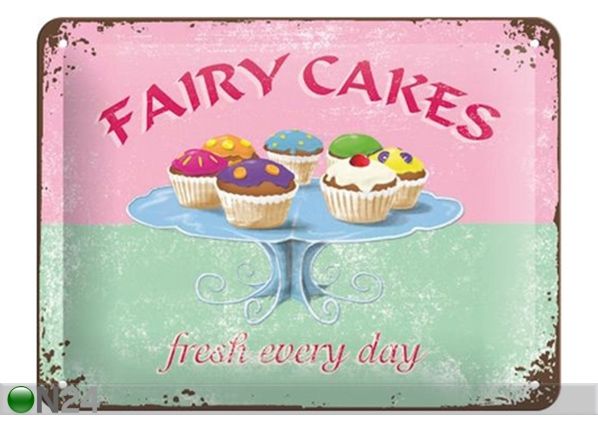 Металлический постер в ретро-стиле Fairy Cakes 15x20 см