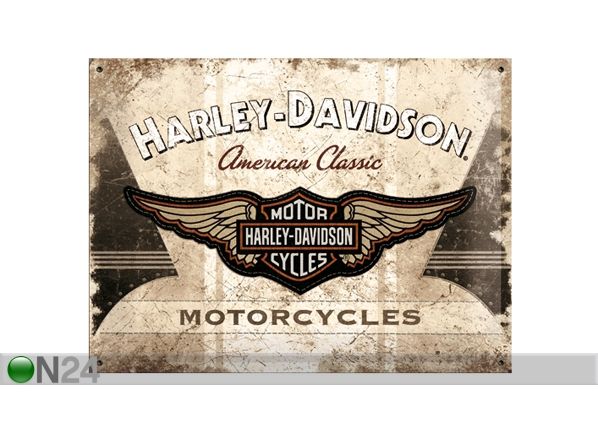 Металлический постер в ретро-стиле Harley-Davidson Motorcycles 30x40 см