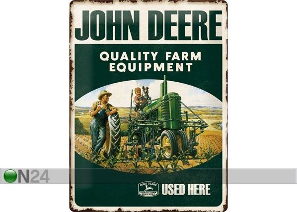 Металлический постер в ретро-стиле John Deere Quality Farm Equipment 30x40cm