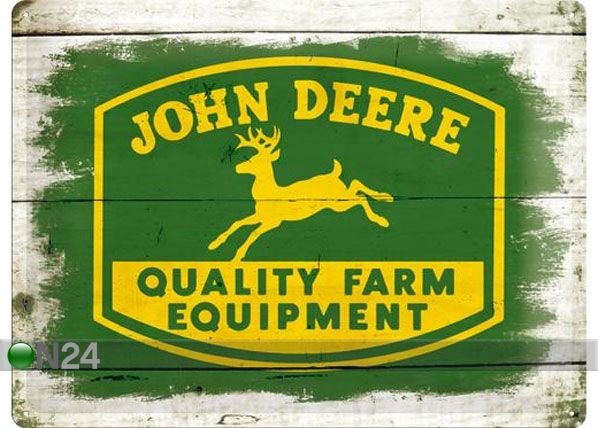 Металлический постер в ретро-стиле John Deere Quality Farm Equipment logo 30x40cm