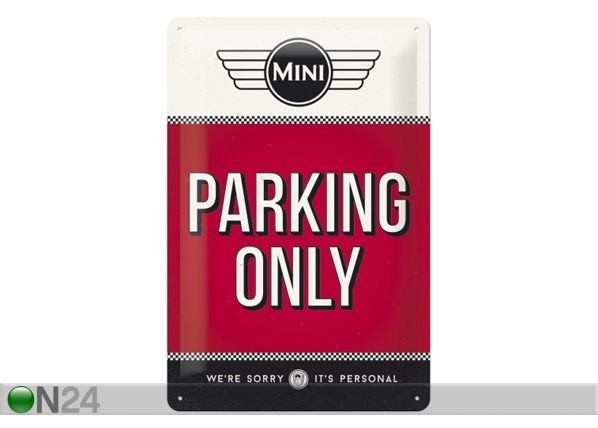 Металлический постер в ретро-стиле Mini Parking only 20x30 cm