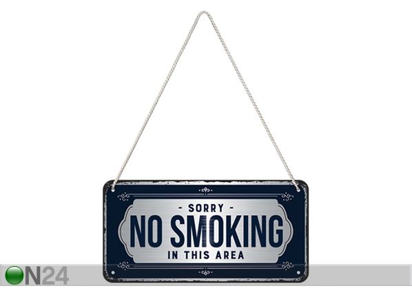 Металлический постер в ретро-стиле Sorry, No Smoking! 10x20 см