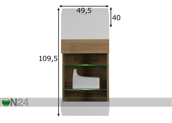Навесной шкаф-витрина размеры