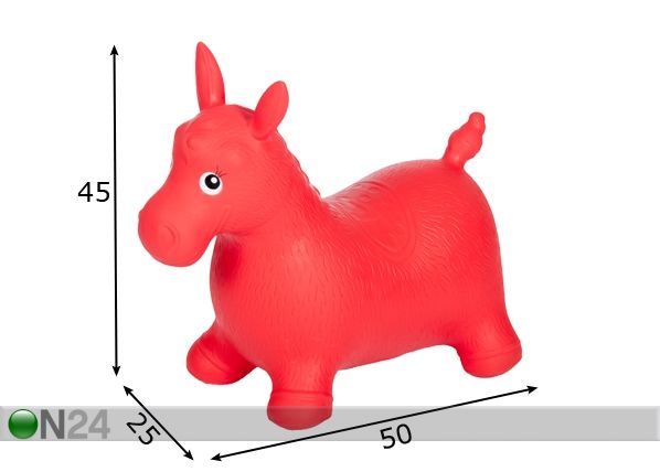 Надувная игрушка-попрыгун Jumpy красная лошадь размеры