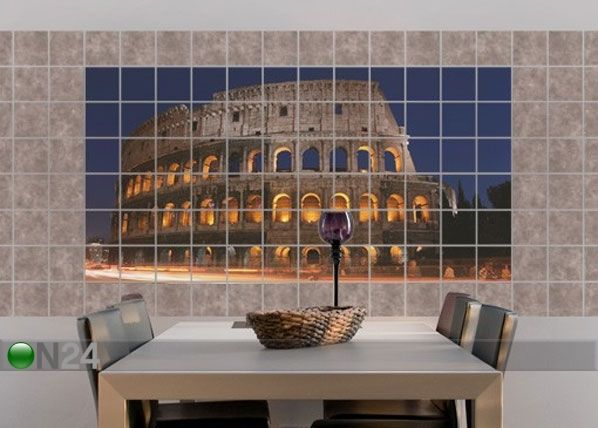 Наклейки на плитку Colosseum in Rome at night 60x120 cm
