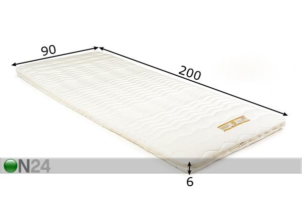 Наматрасник Madrazzi memory foam 90x200x6 cm размеры