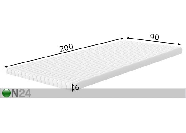 Наматрасник Prime Standard 90x200 cm размеры