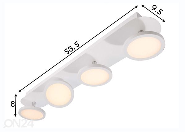 Направляемый потолочный светильник Dubhe IV LED размеры