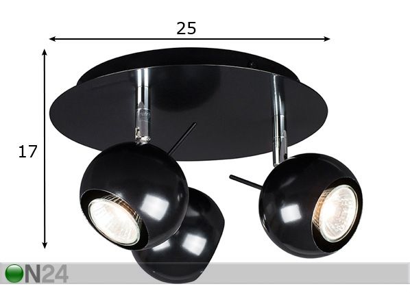 Направляемый светильник Rocca 3 Round размеры