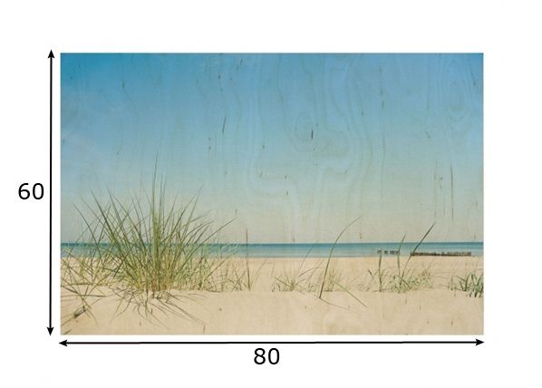 Настенная картина на древесине Baltic Coast 60x80 см размеры